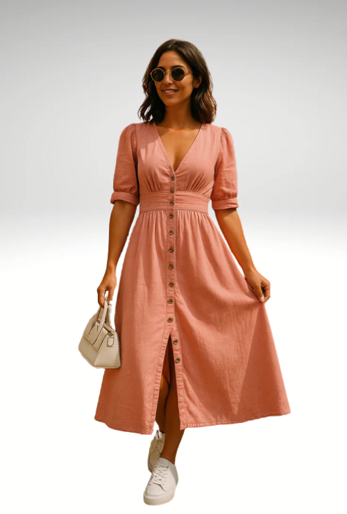 Amélie - Elegantes Denim-Kleid