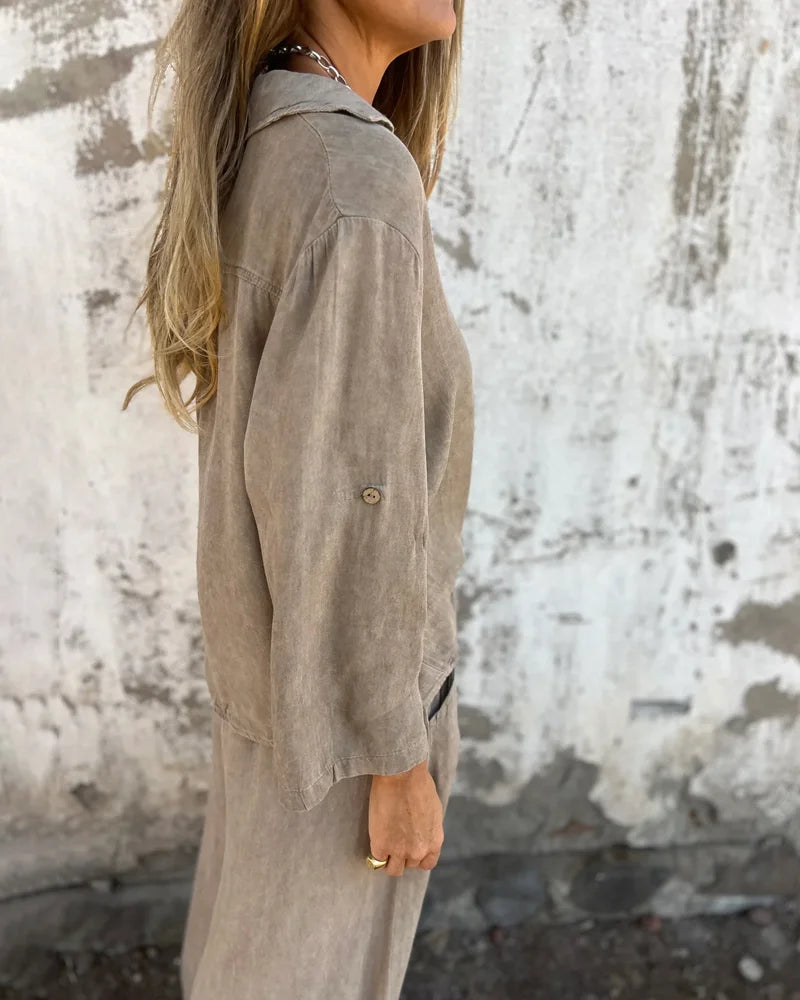 Noa – Bequemer Co-ord-Set aus Leinenmix