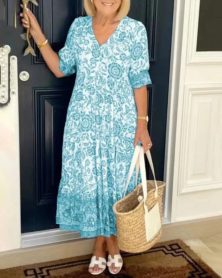 Perla - Böhmisches Kleid Mit V Ausschnitt