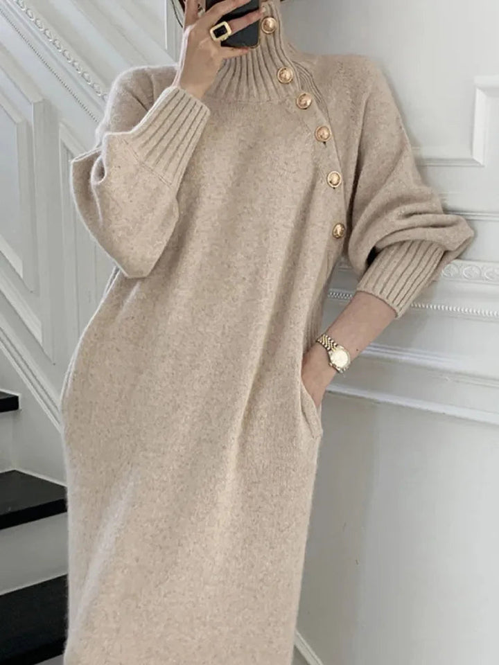 Sophia - Elegantes Rollkragenkleid