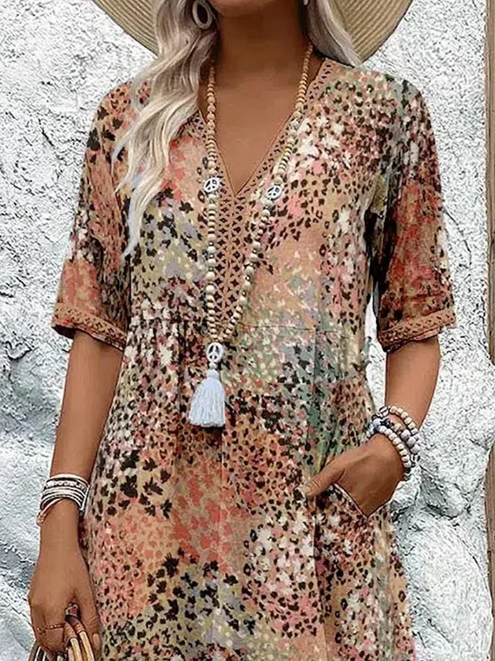 Dakota | Lebhaftes Blumenmuster Kleid