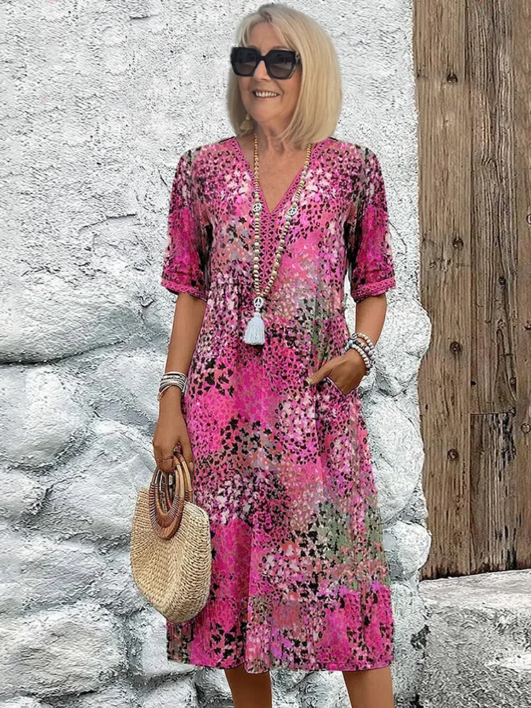 Dakota | Lebhaftes Blumenmuster Kleid