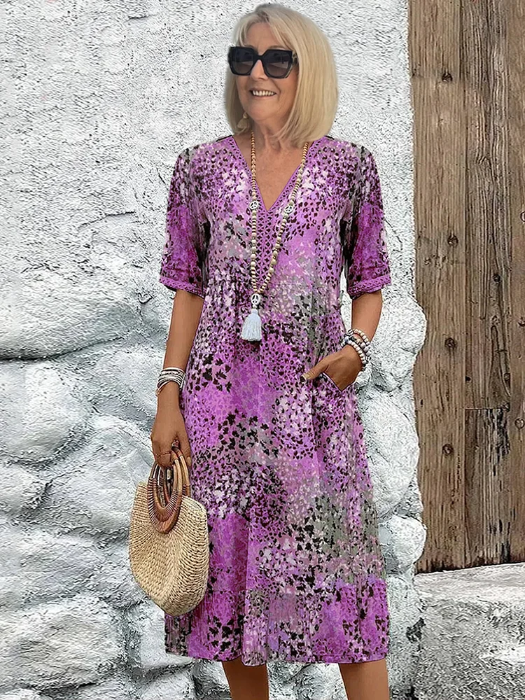 Dakota | Lebhaftes Blumenmuster Kleid