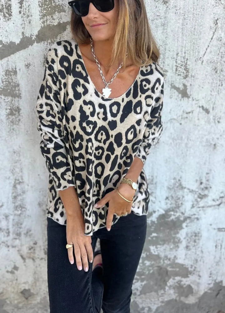 SIENNA | Bequemer Pullover mit Leopardenmuster