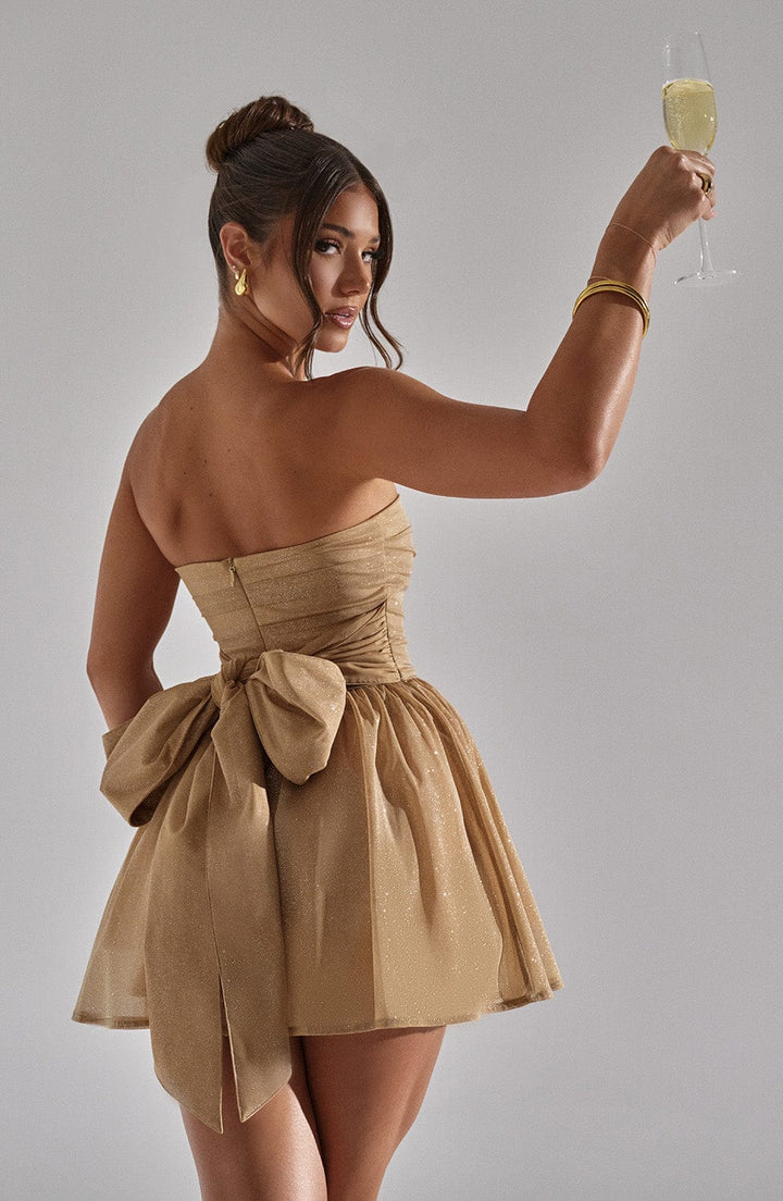 Brand & Belle | Katrina Mini Kleid - Gold Glitzer