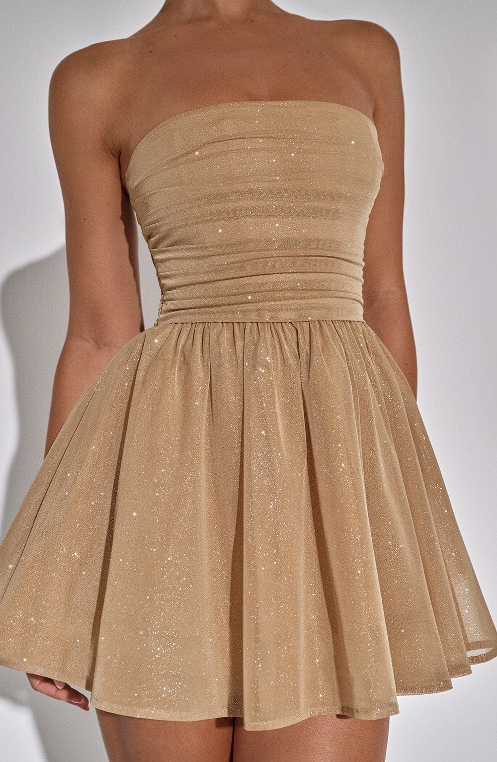 Brand & Belle | Katrina Mini Kleid - Gold Glitzer