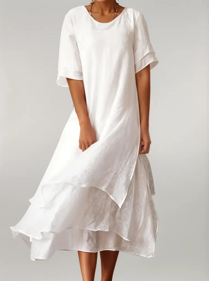Abigail™ - Kleid mit unregelmäßigem V-Ausschnitt