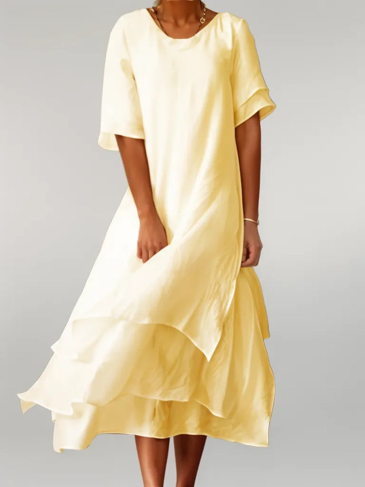 Abigail™ - Kleid mit unregelmäßigem V-Ausschnitt