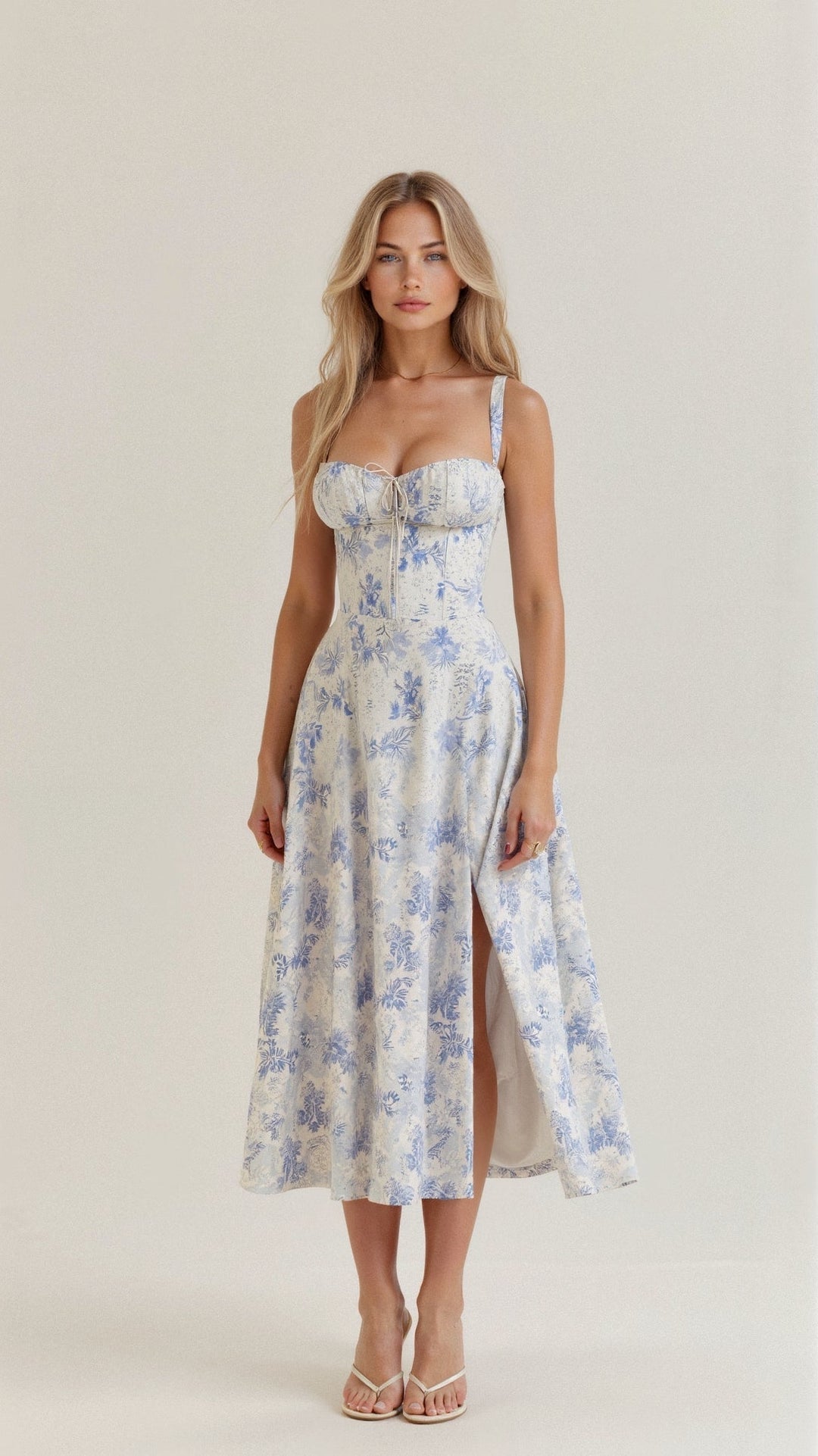 Ilona | Midi Taillenkleid
