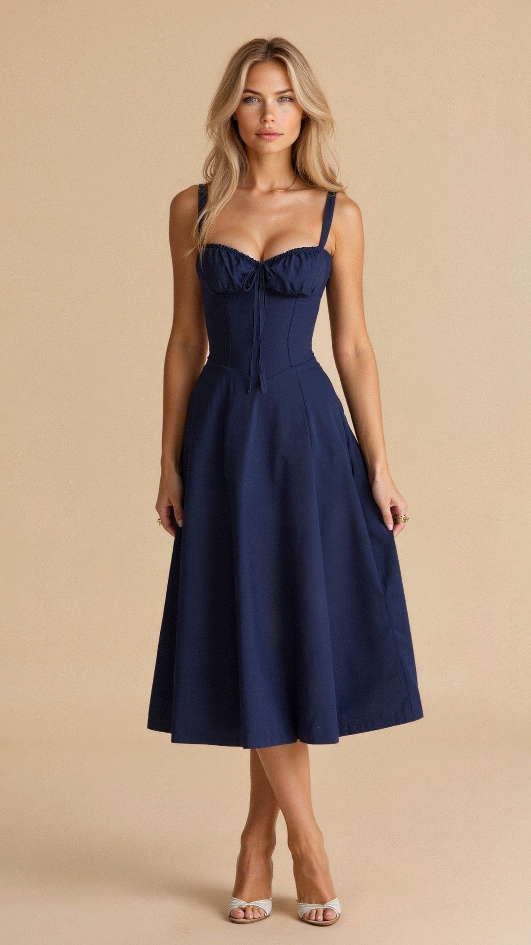Ilona | Midi Taillenkleid