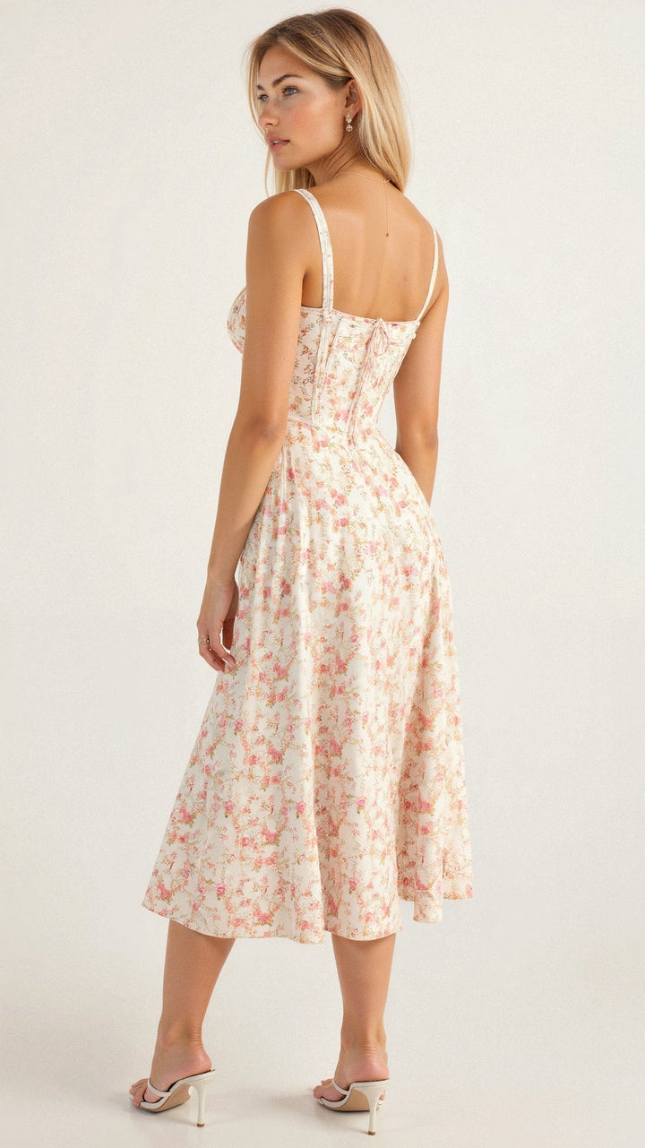 Ilona | Midi Taillenkleid