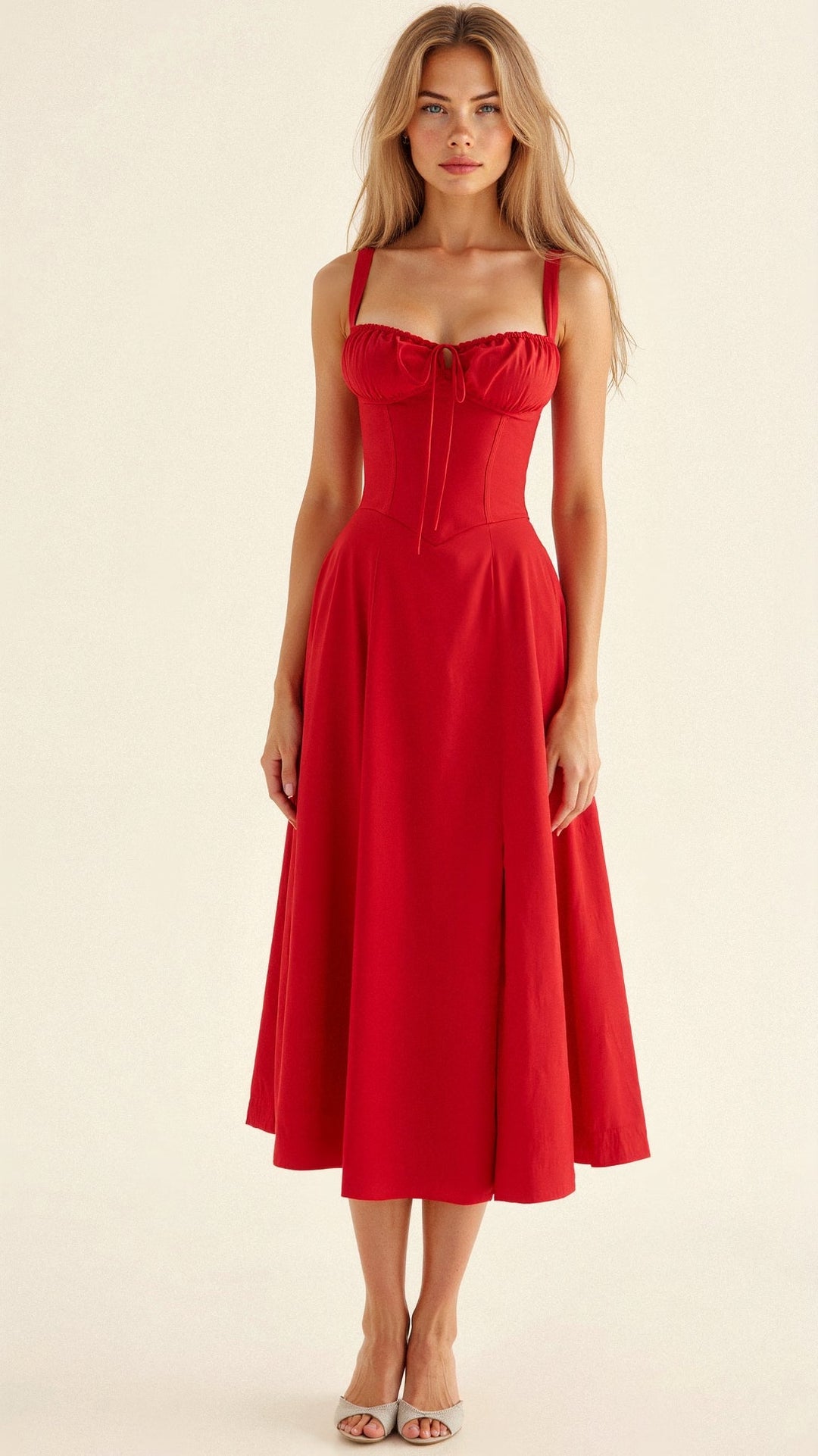 Ilona | Midi Taillenkleid
