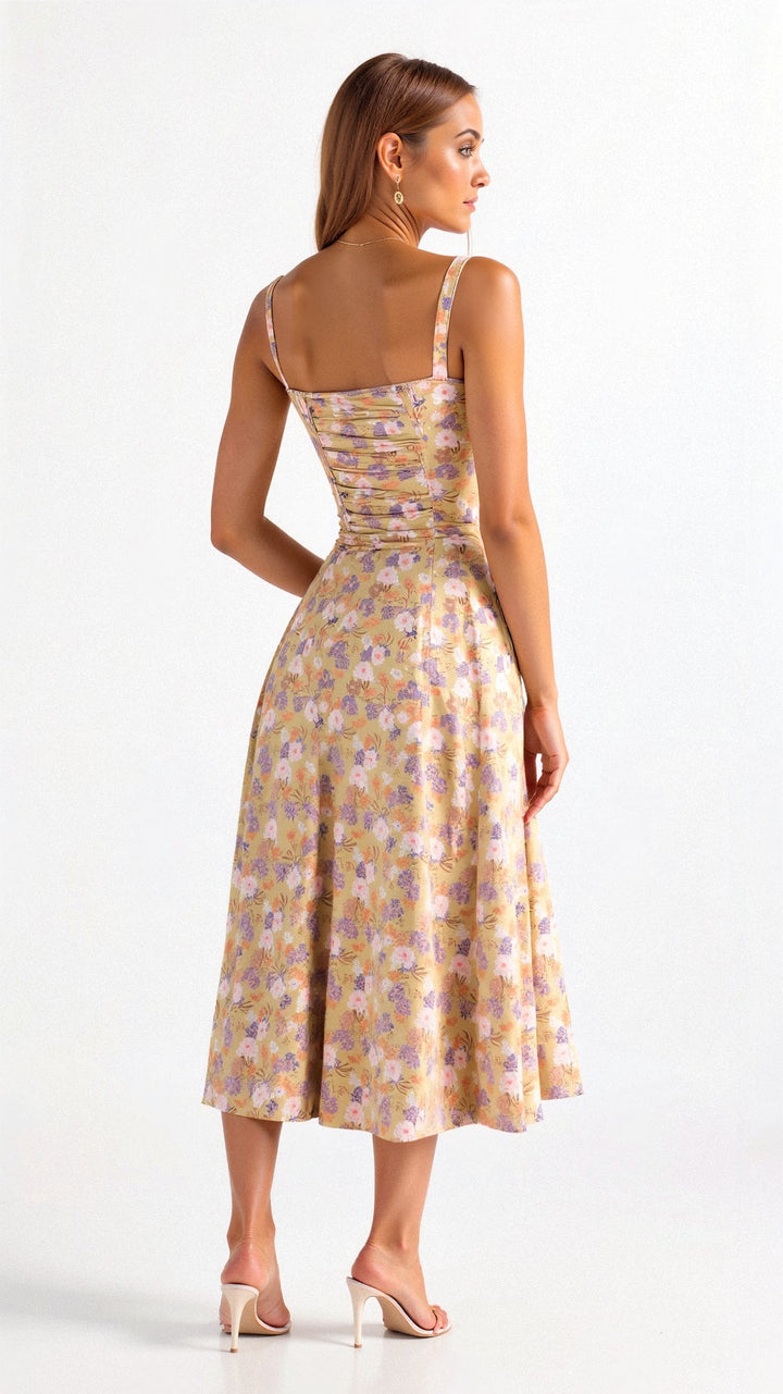 Ilona | Midi Taillenkleid