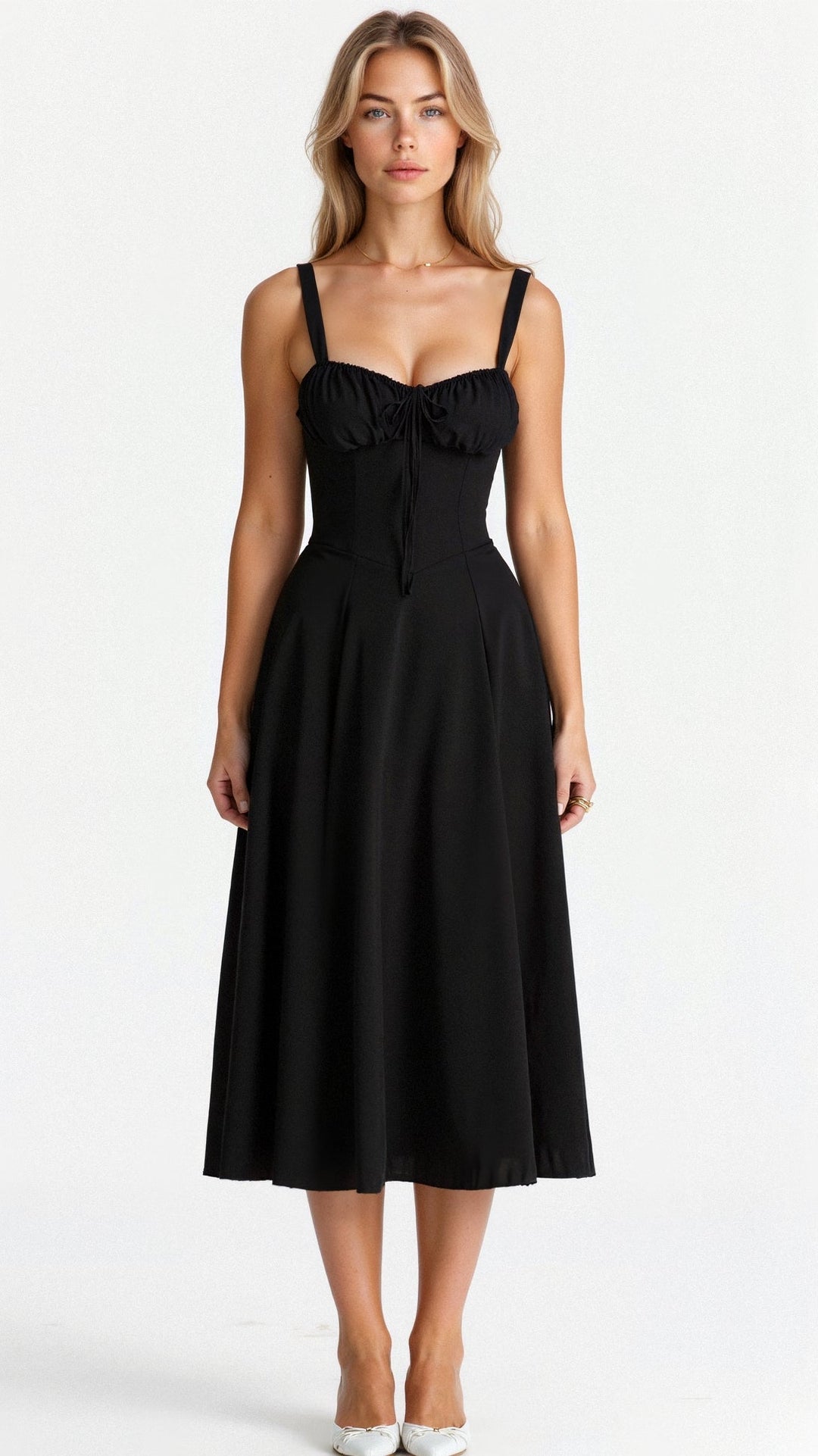 Ilona | Midi Taillenkleid