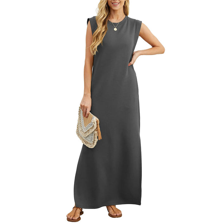 Emma - Langes Fluid Anti-Falten Kleid