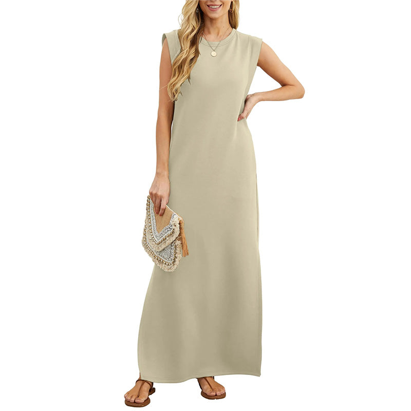 Emma - Langes Fluid Anti-Falten Kleid