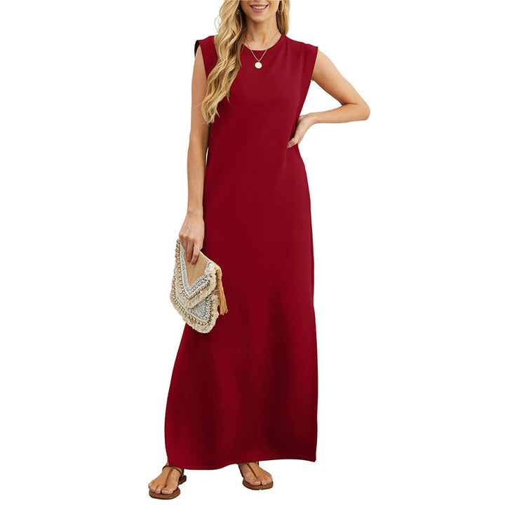 Emma - Langes Fluid Anti-Falten Kleid