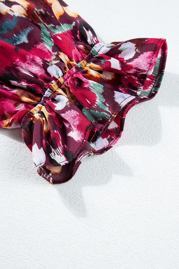 Yara™ | Geschichtetes Kleid mit Blumen und Rüschen